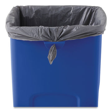 Rubbermaid® Commercial Recycled Untouchable Square Recycling Container, Plastic, 23 Gal, Blue freeshipping - TVN Wholesale